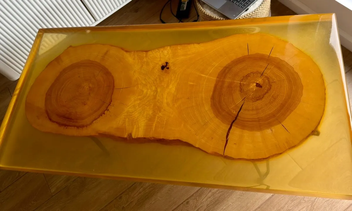 Handmade Epoxy Resin & Oak Table - Image 3