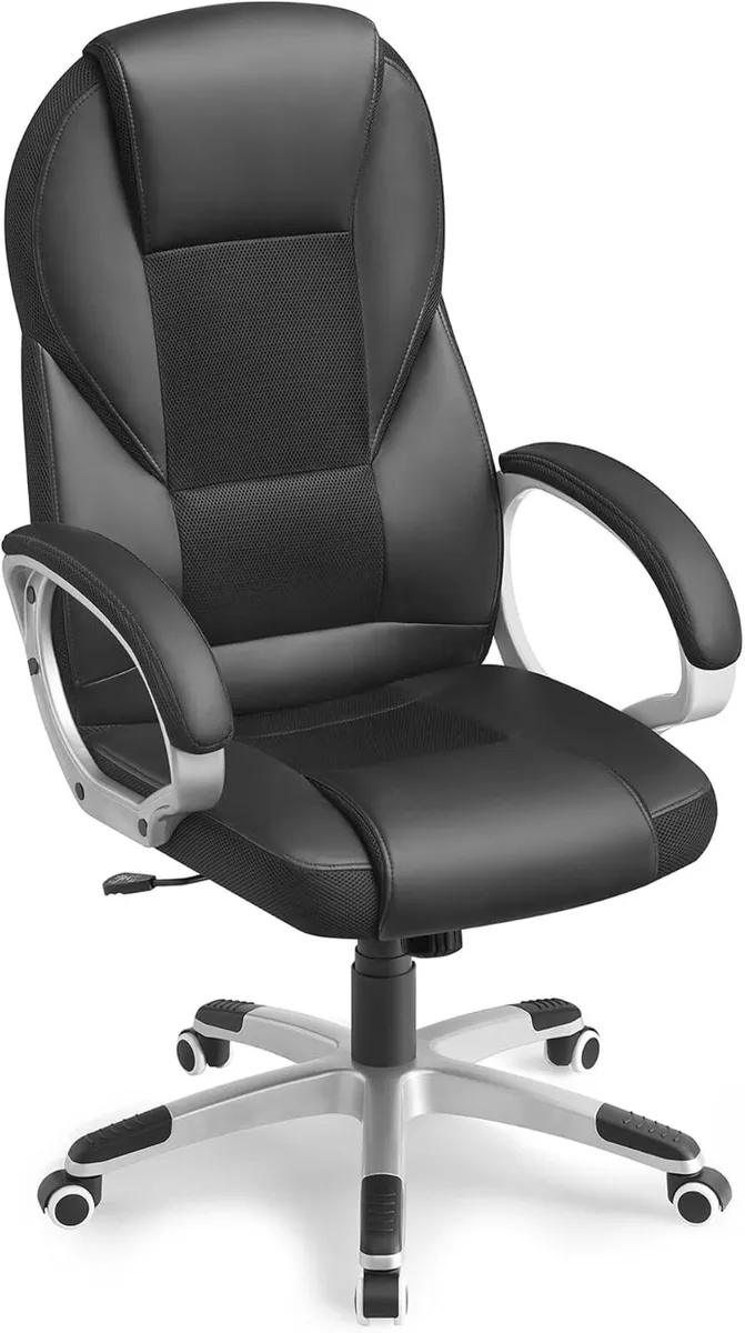 Adjustable Ergonomic Black Office Chair - Image 1