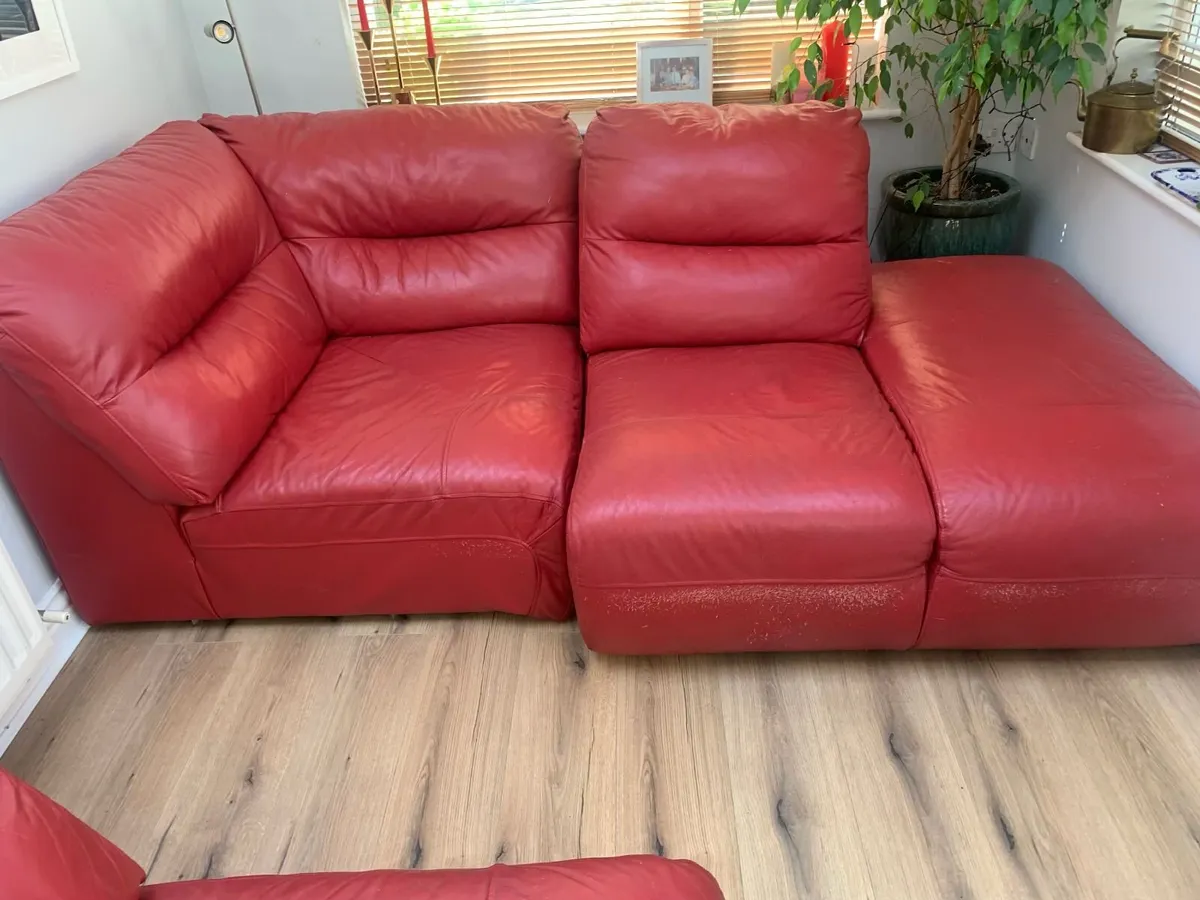 Free of Charge Red Leather Couch - Image 3