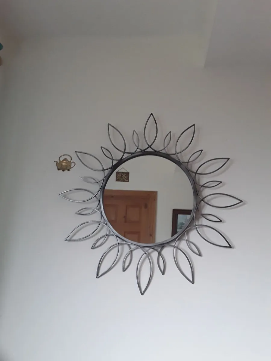 Large vintage mirror wrought iron frame - Image 2