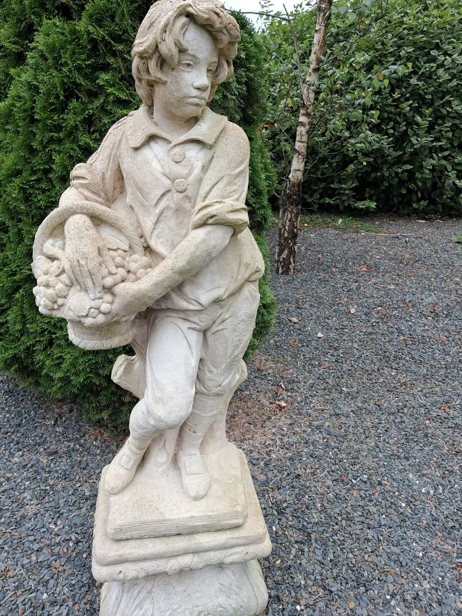 Large concrete garden statue as seen - Image 1