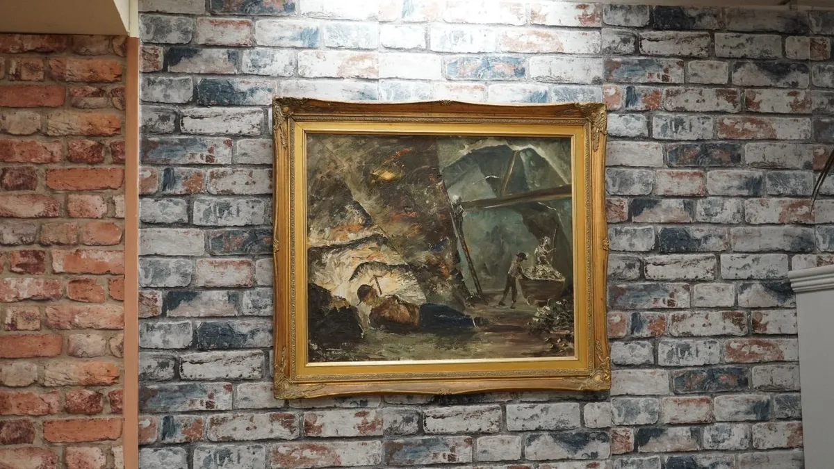 Oil Painting - Mining Scene - Image 1