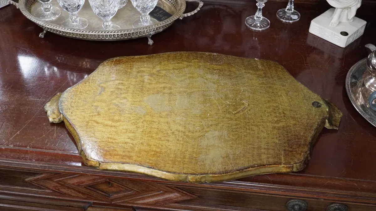 Vintage Florentine Wooden Serving Tray - Image 3