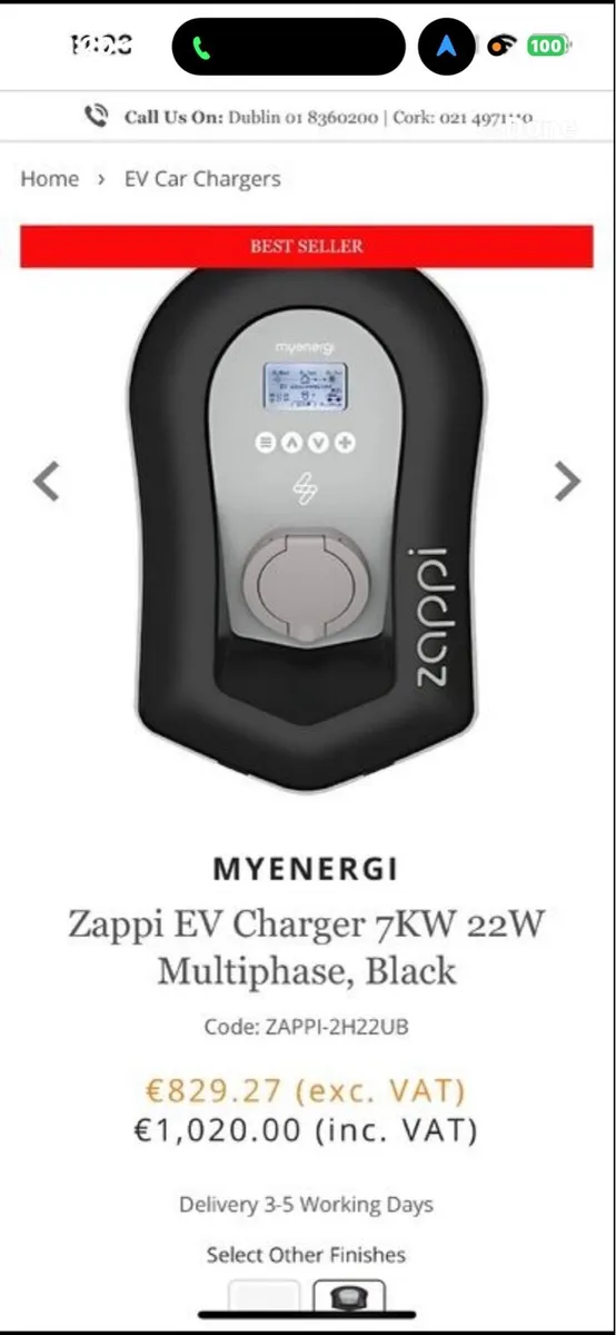 Zappi EV CAR  charger unTethered new - Image 2