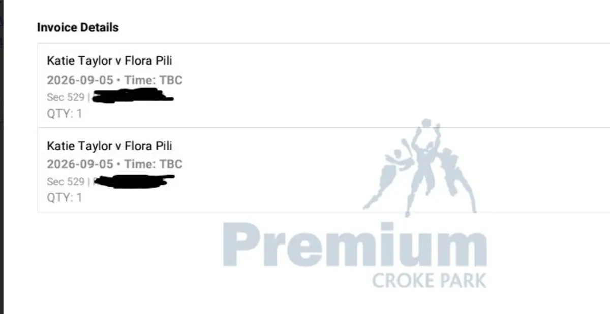 Katie Taylor 2 tickets - premium level - Image 2