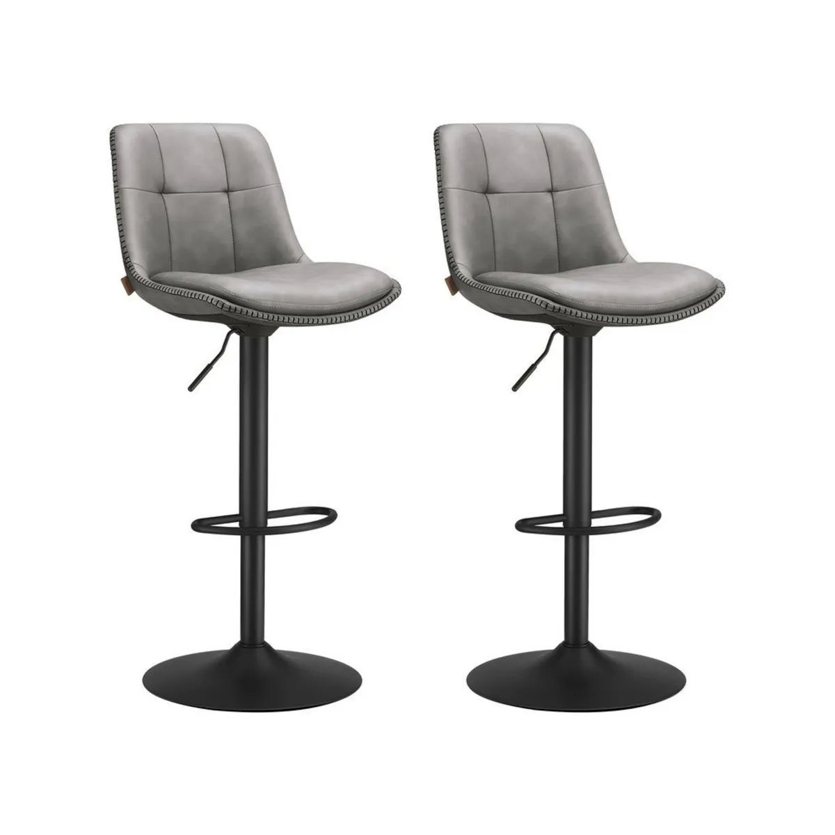 Bar Stools Set of 2 with Backrest - Image 2
