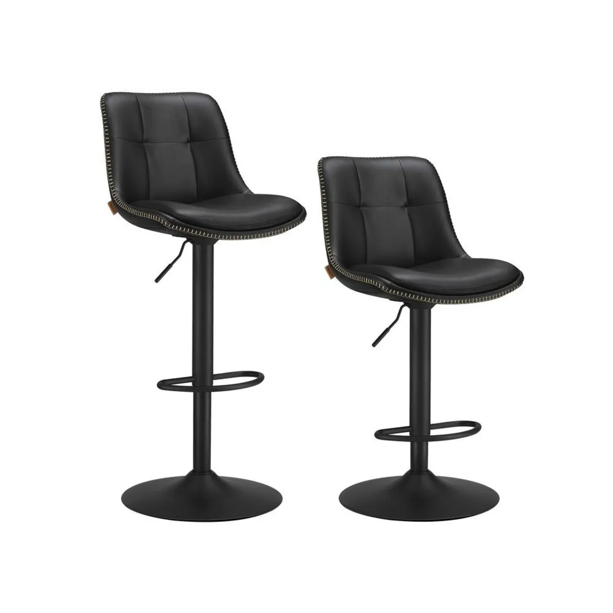 Bar Stools Set of 2 with Backrest - Image 3