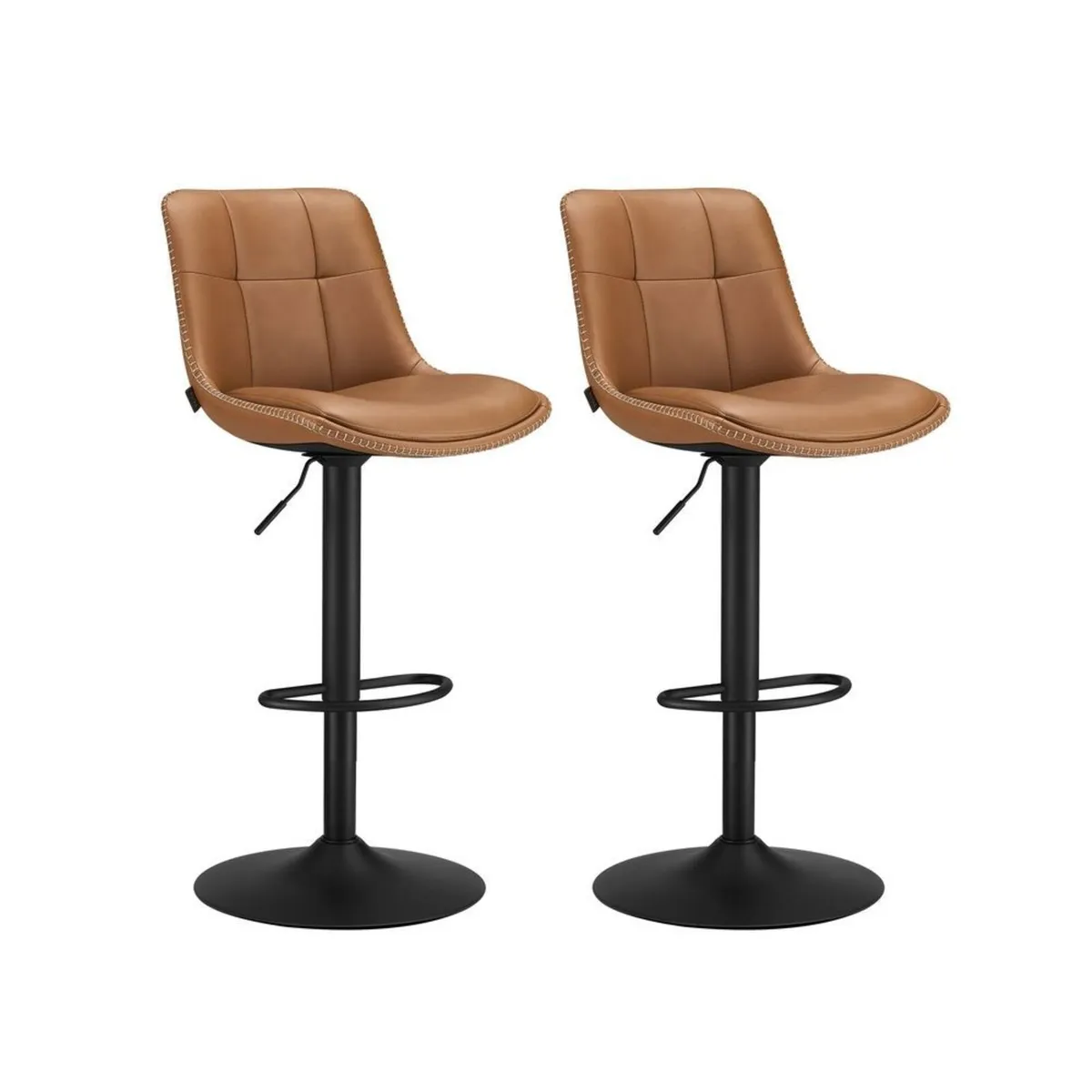 Bar Stools Set of 2 with Backrest - Image 4