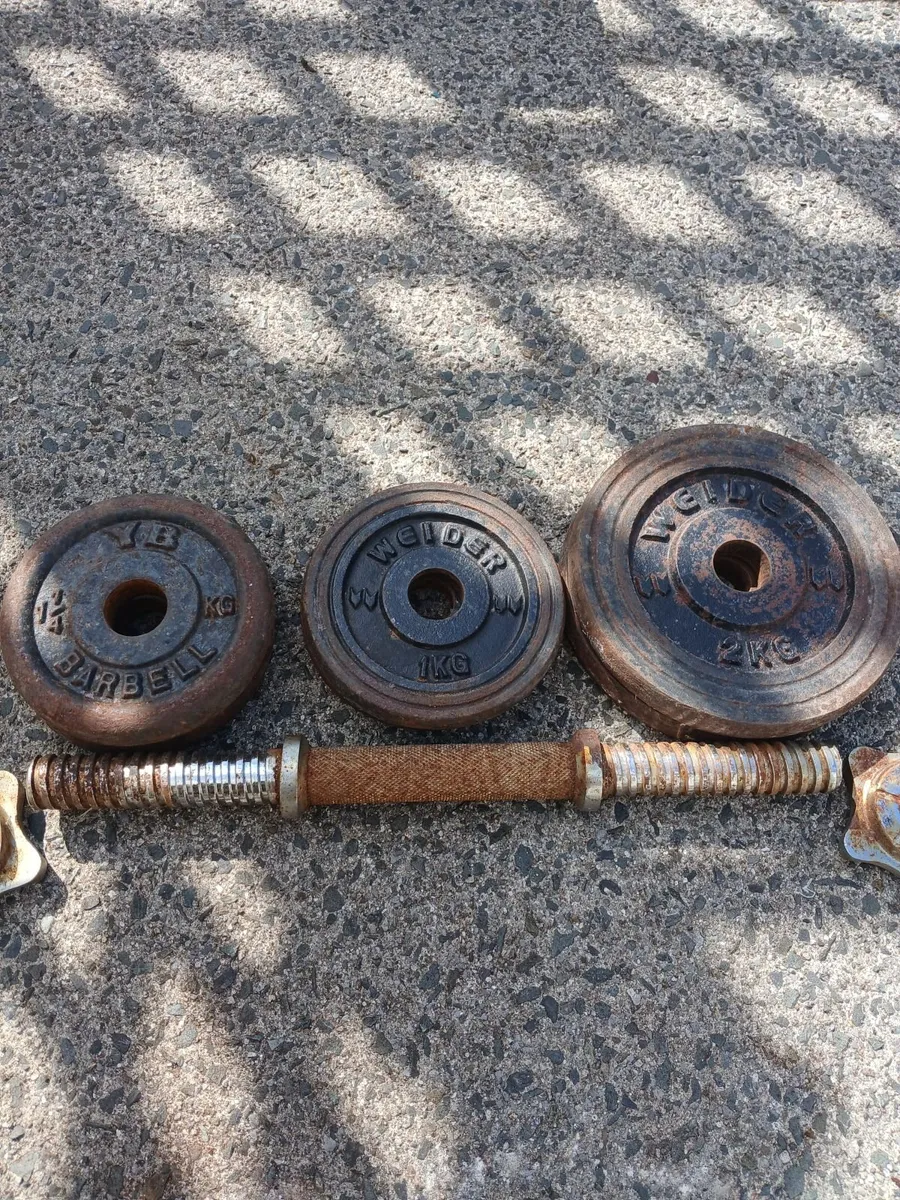 Weider Weight Lifting Barbell and Dumbells - Image 2