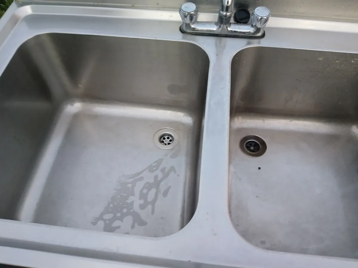 Staneless steel cabbinet  double sink unit complet - Image 2
