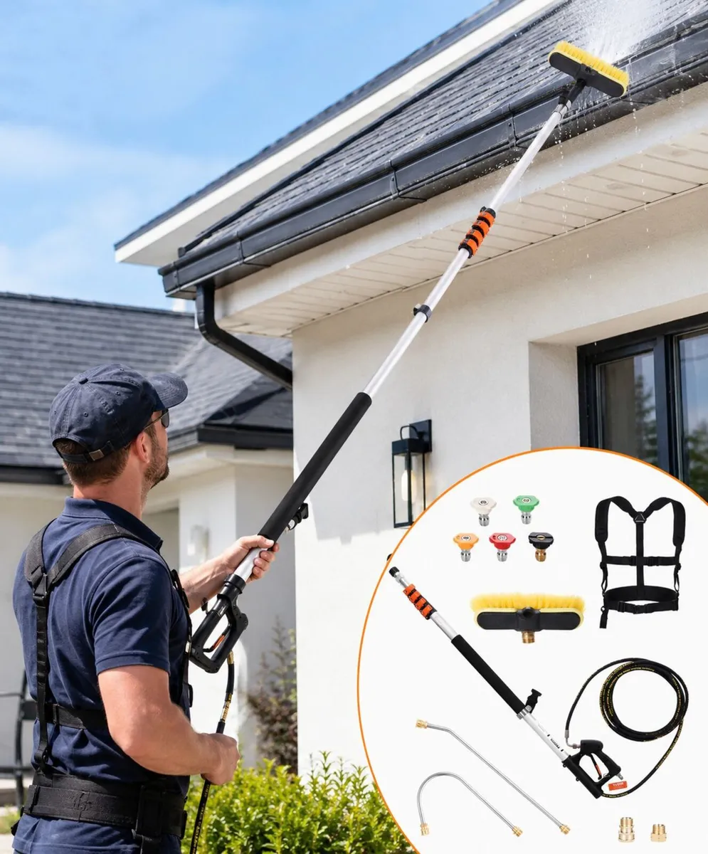 18 ft Pressure Washer Telescoping Wand 4000 PSI - Image 1