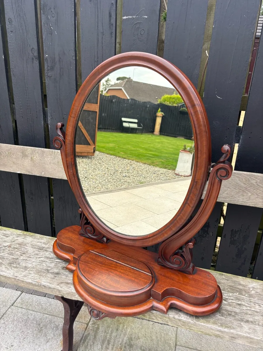Victorian mahogany dressing table mirror - Image 1