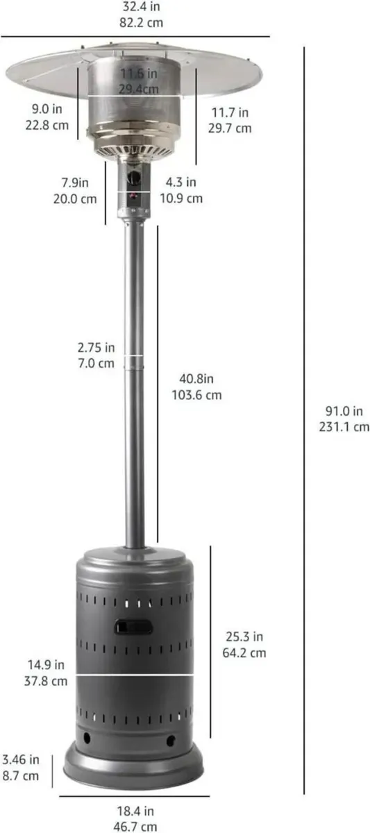 Patio Heater 46000 BTU Outdoor Mushroom - Image 3