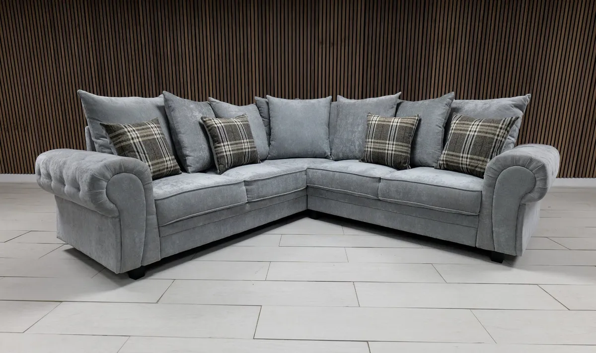 Verona Grey Scatter Cushions Sofa - Image 1