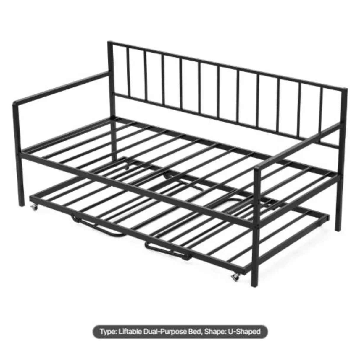 Twin Size Daybed Frame, Height Adjustable Day Bed - Image 1