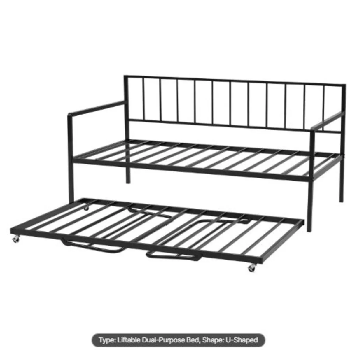 Twin Size Daybed Frame, Height Adjustable Day Bed - Image 4
