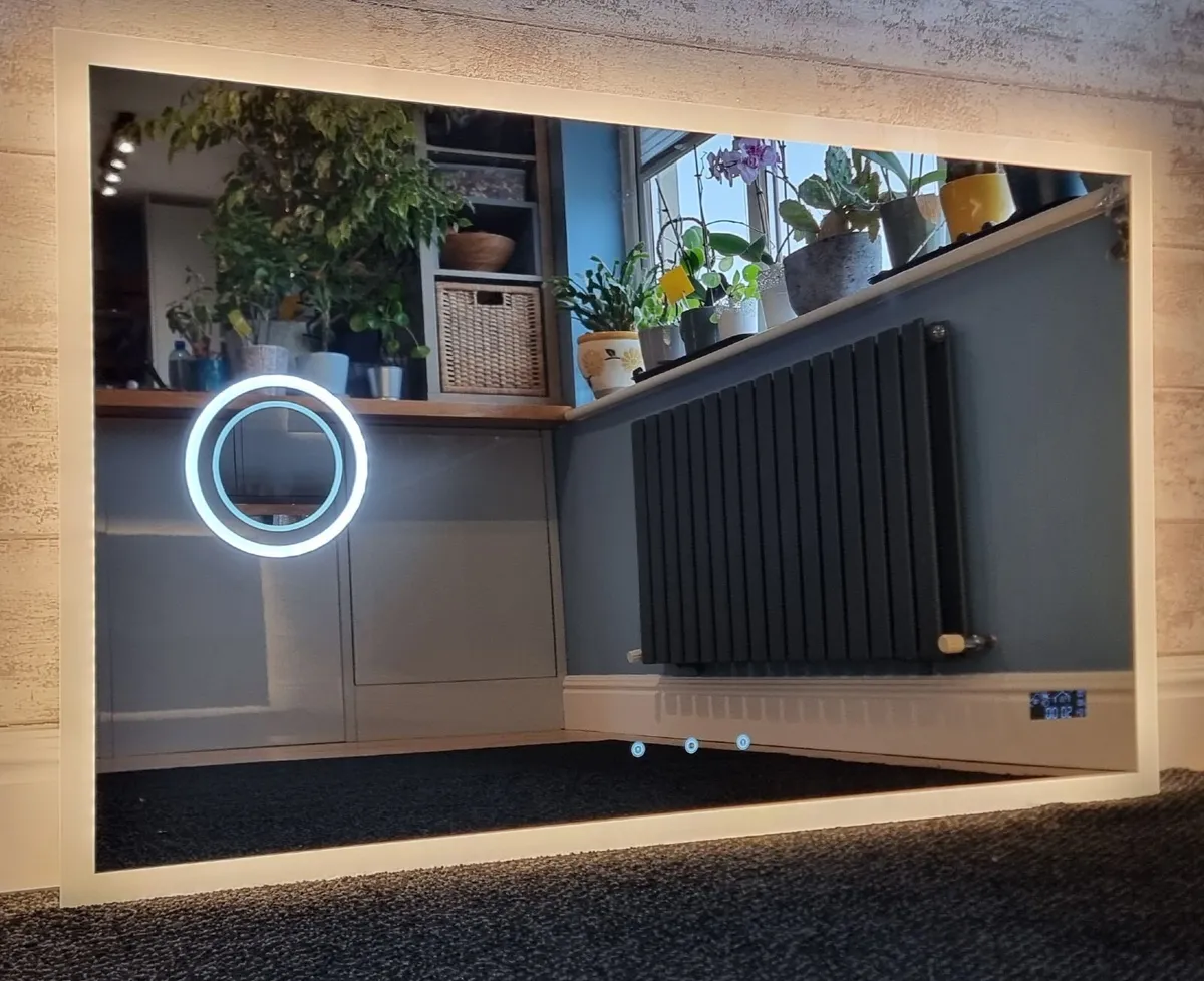 LED Bathroom Mirror Bluetooth Weather Station - Image 4