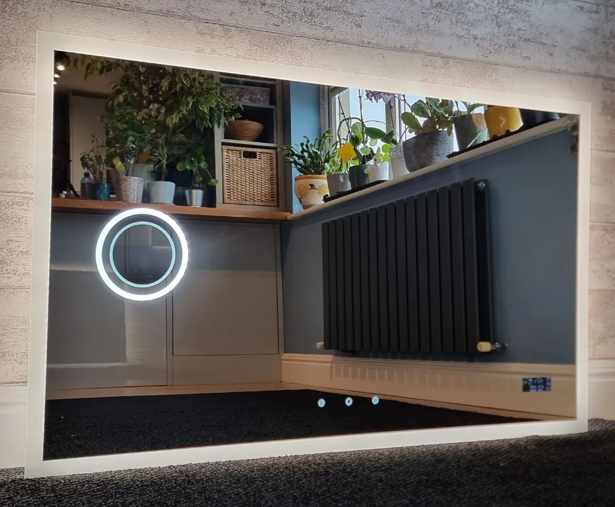 LED Bathroom Mirror Bluetooth Weather Station - Image 3