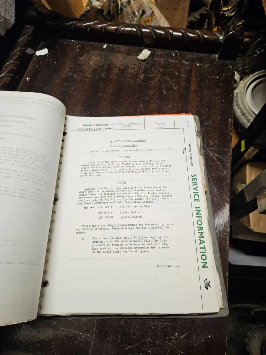 Vintage Massey Ferguson Parts Manual - Image 2