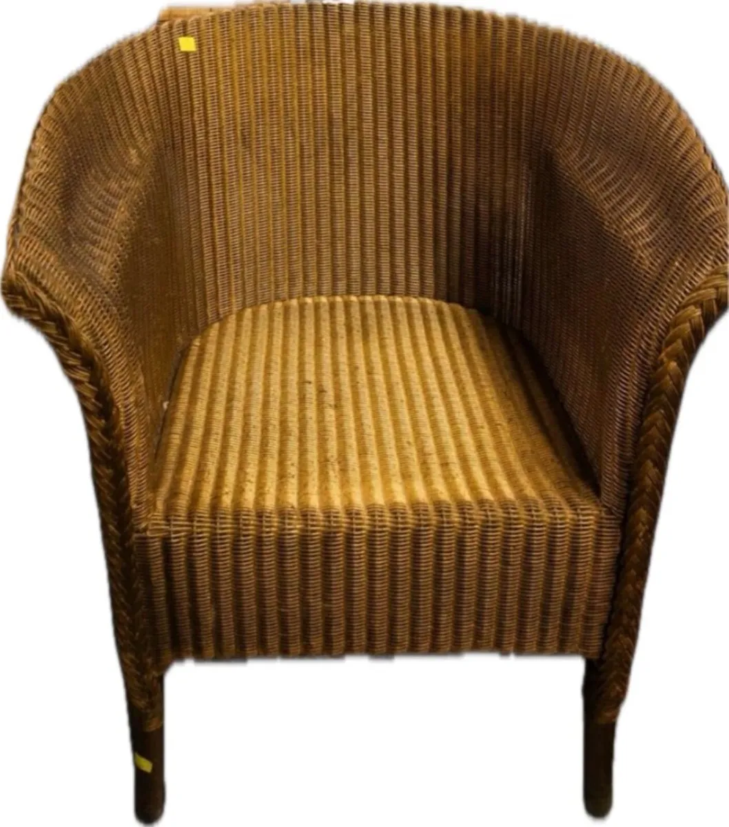 Lloyd Loom chair (gold) with original label