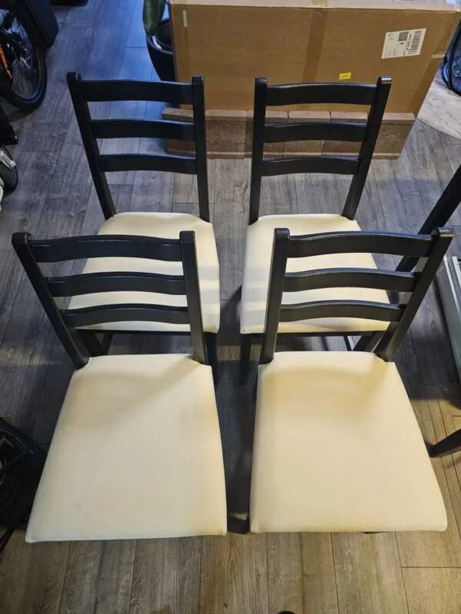 IKEA LERHAMN Dining Table + 4 Chairs - Image 4