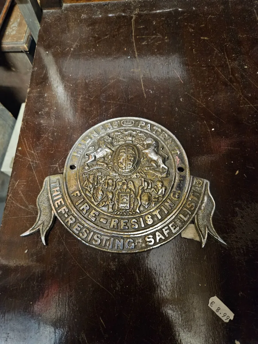 Vintage Milners Safe Plate - Image 1