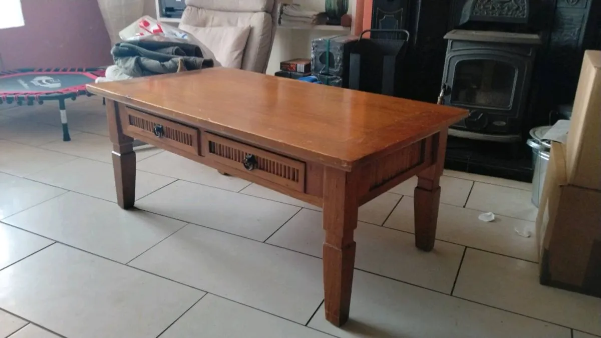 Solid wood coffee table