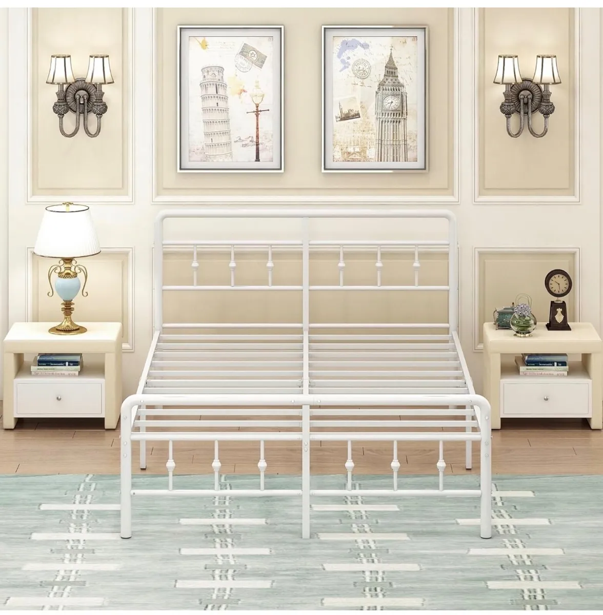 King Size Bed Frame with Victorian Headboard, 150 - Image 2