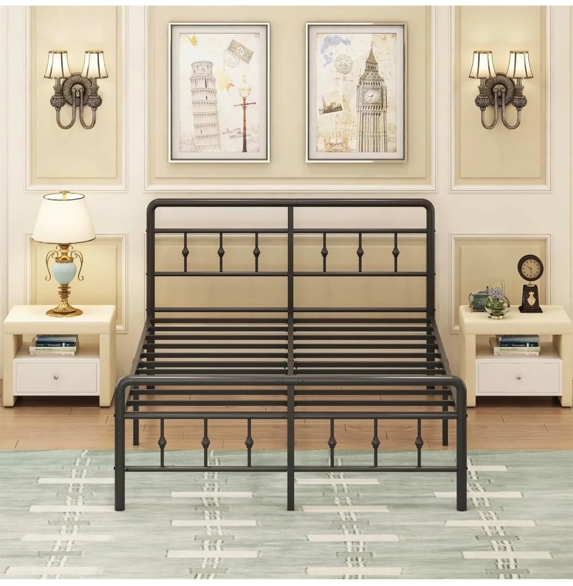 King Size Bed Frame with Victorian Headboard, 150 - Image 2