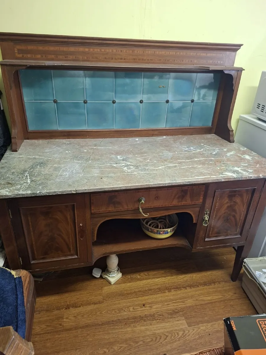 Edwardian c.1910 Mahogany Inlaid with Satinwood wa - Image 1