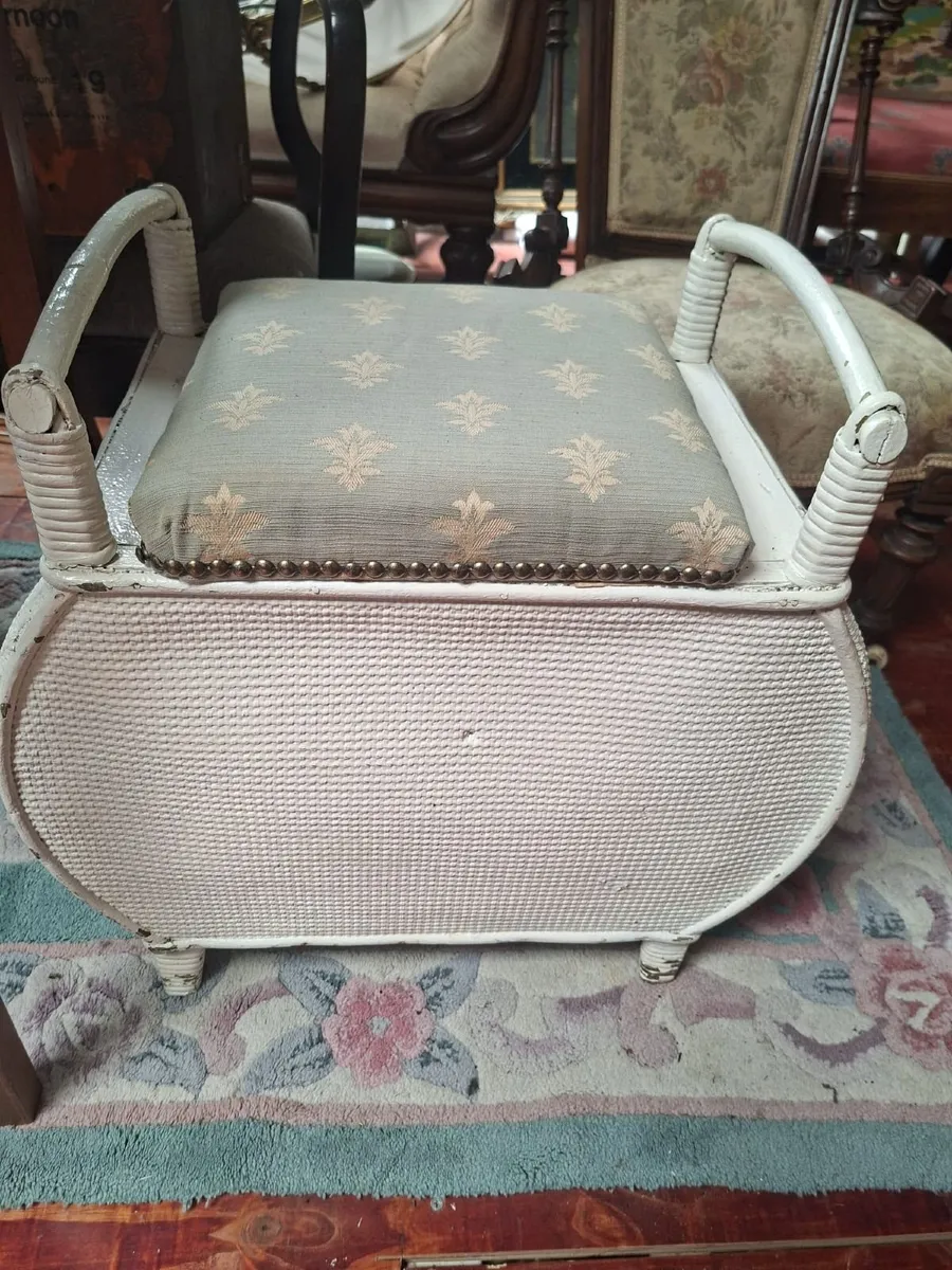 Vintage Lloyd Loom Dressing Table Stool