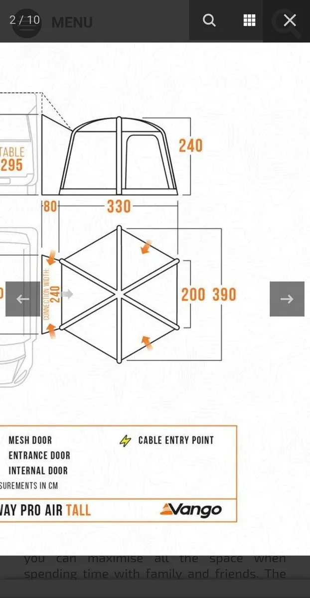 Hexaway pro air (tall) Drive away awning - Image 3