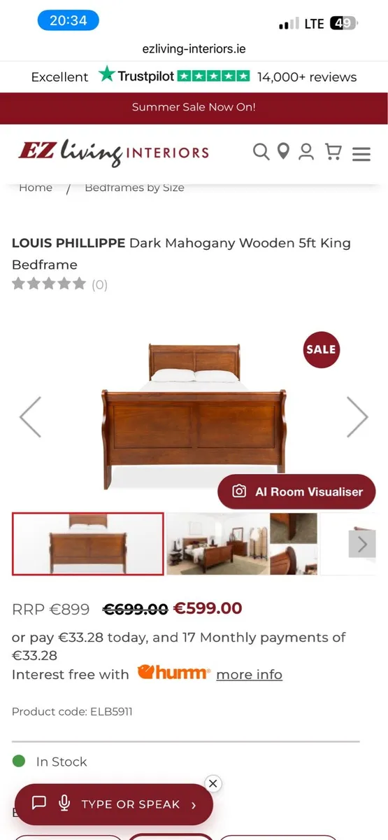King size bed - Image 2