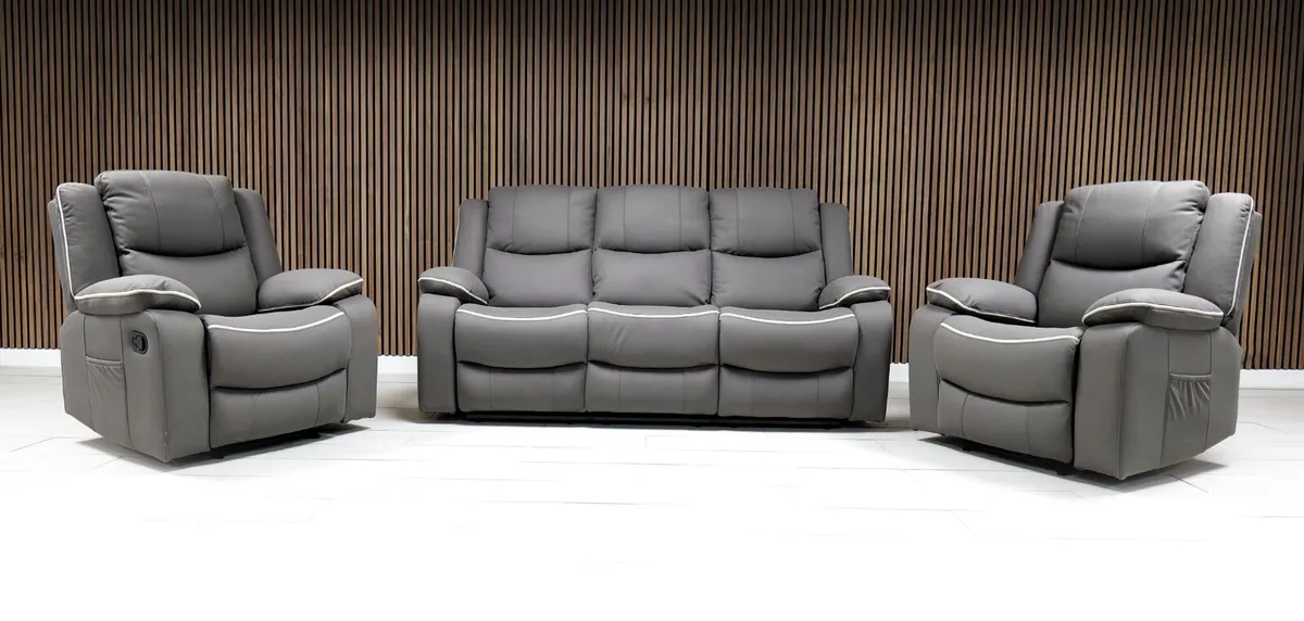 Chloe 3+1+1 Seater Micro Fabric Recliner Sofas - Image 1