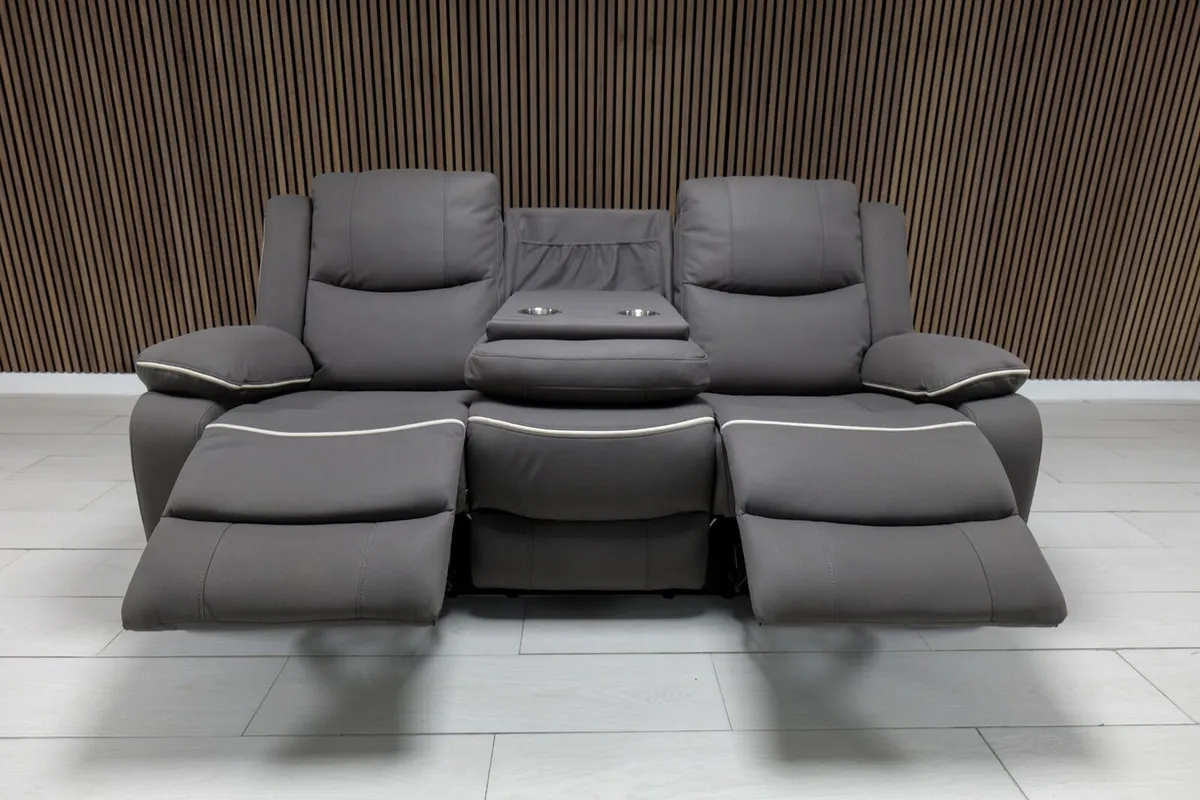 Chloe 3+1+1 Seater Micro Fabric Recliner Sofas - Image 3