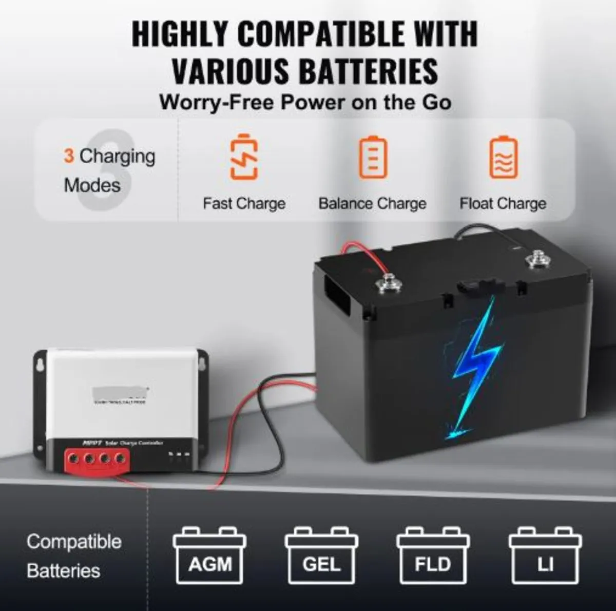 50A MPPT Solar Charge Controller,12V / 24V Auto DC - Image 2