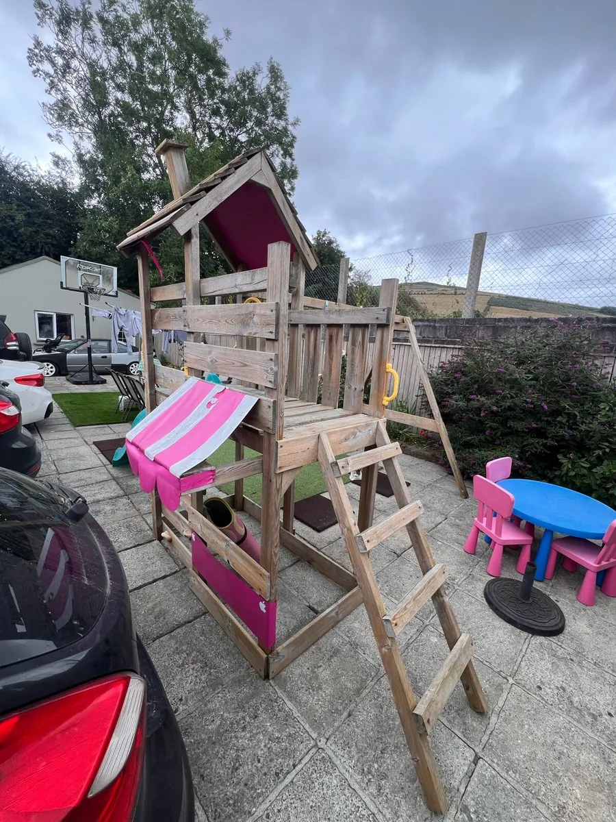 Large Wooden Kids Climbing Frame / Play Centre - Image 2