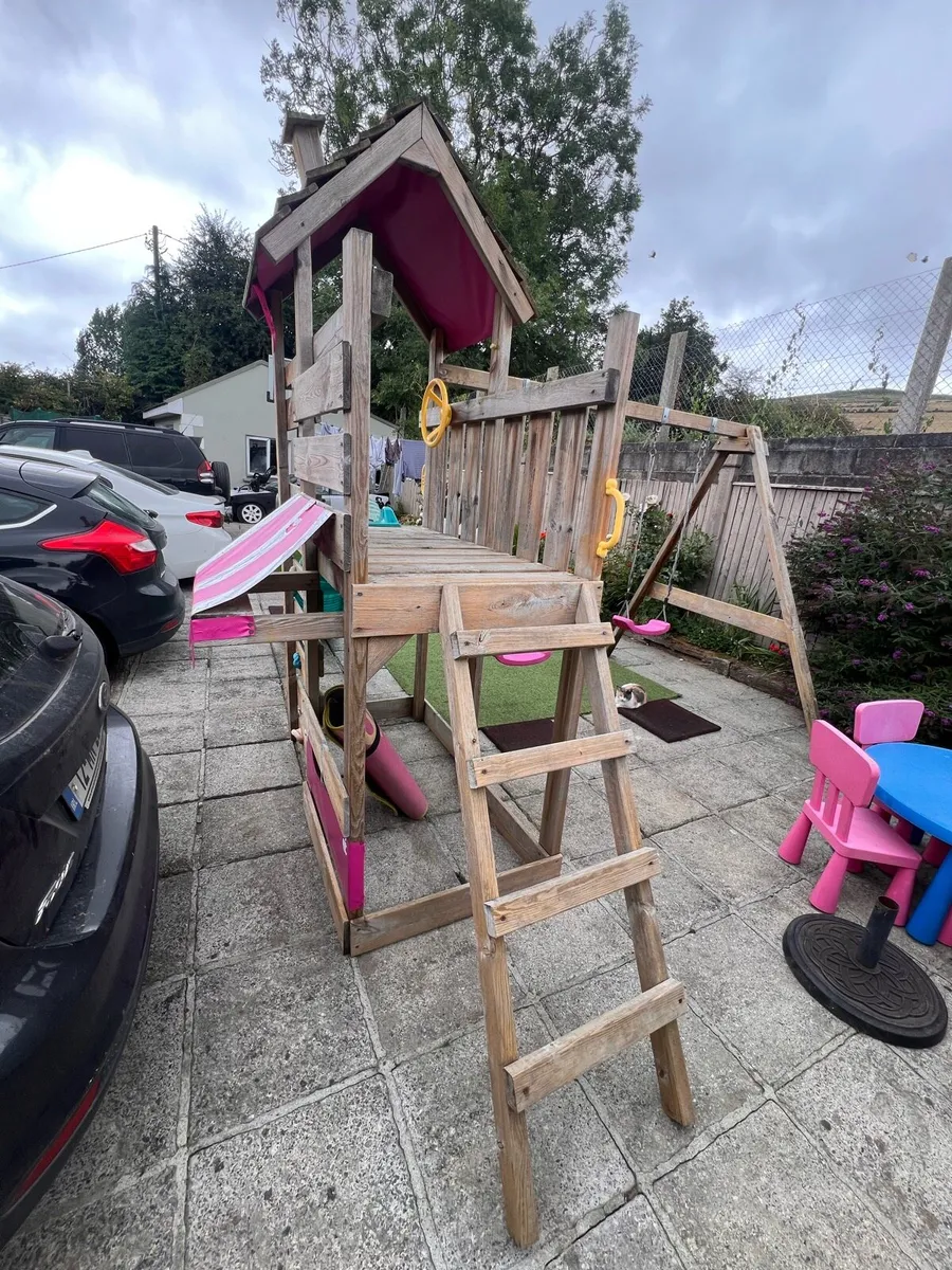 Large Wooden Kids Climbing Frame / Play Centre - Image 4