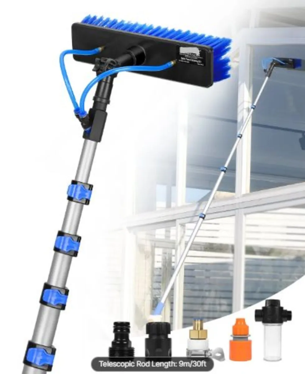 Water Fed Pole Kit, 9m Solar Panel Cleaning Pole - Image 1