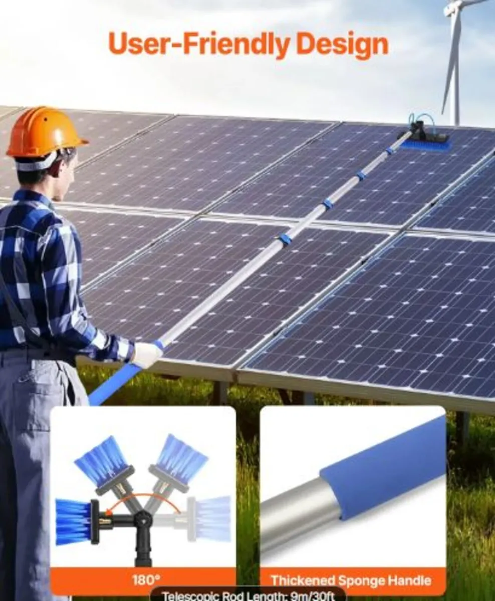 Water Fed Pole Kit, 9m Solar Panel Cleaning Pole - Image 3
