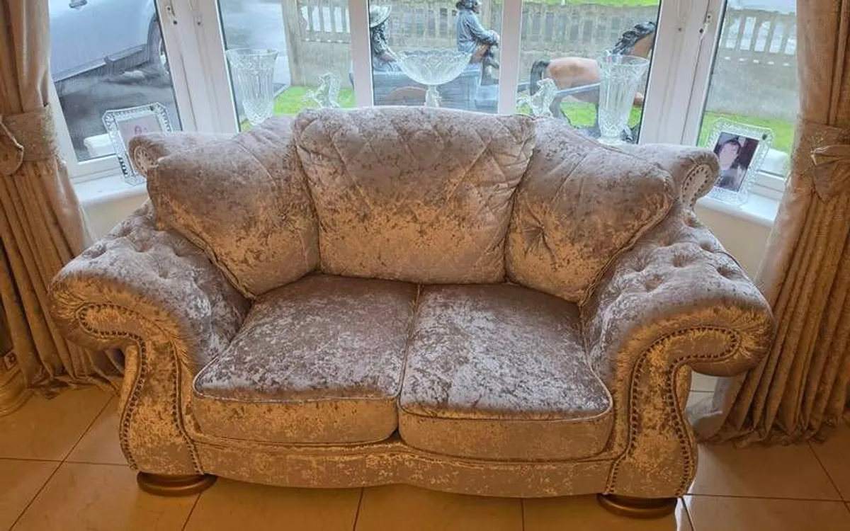 Crush velvet Couch - Image 2