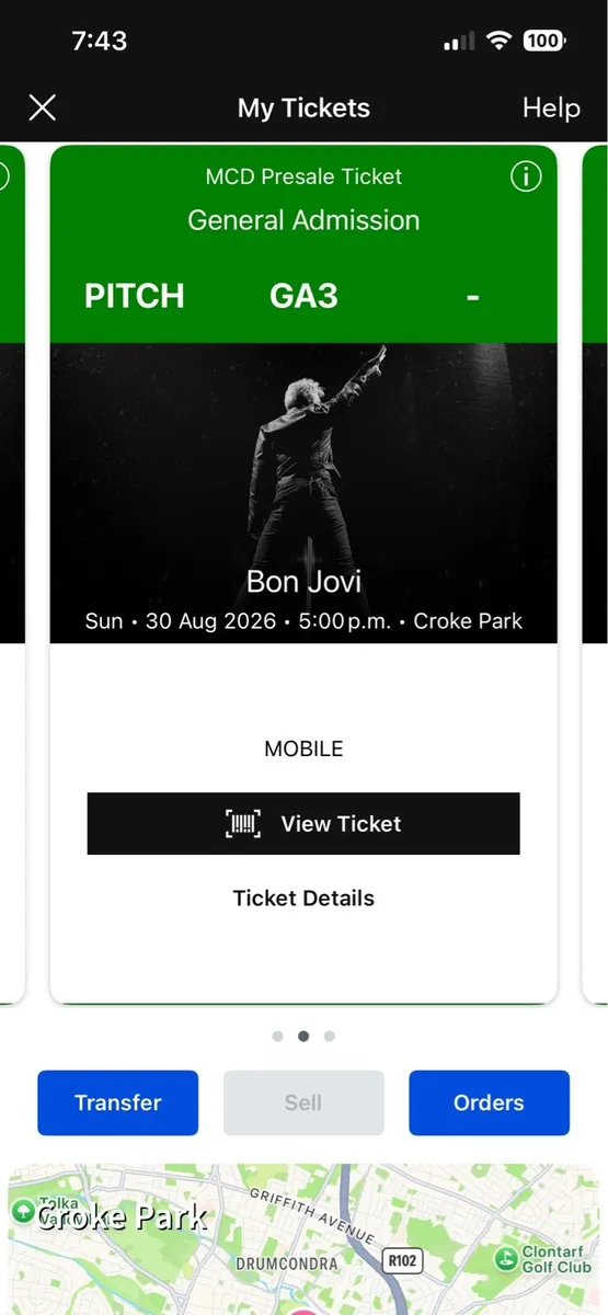 Bon Jovi Pitch Ticket - Image 3