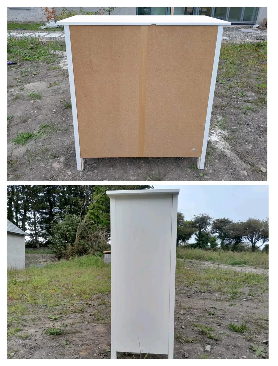 White ikea pine drawrs with antique nobs - Image 4