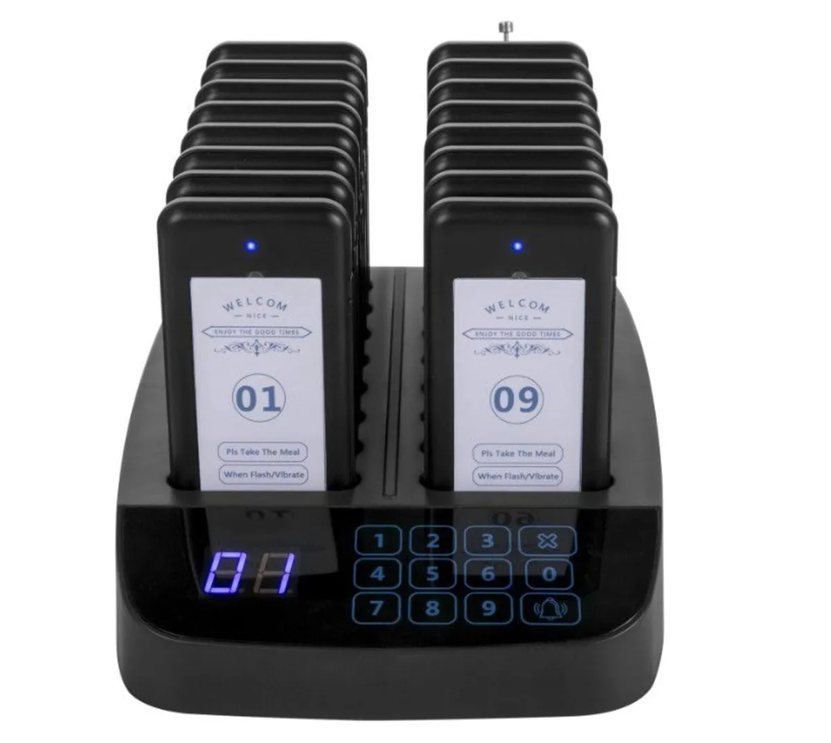 16PCS Wireless Restaurant Pagers Coasters Paging - Image 1