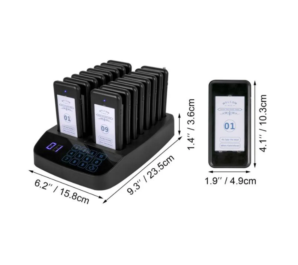 16PCS Wireless Restaurant Pagers Coasters Paging - Image 3