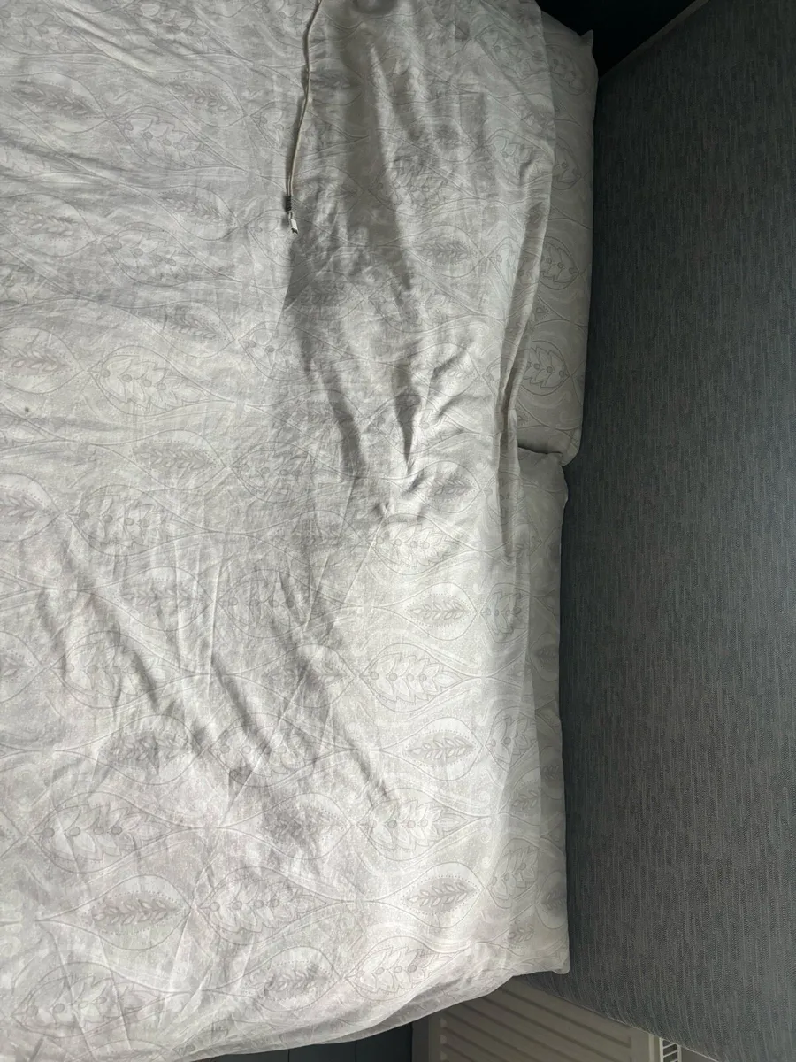 Double bed and mattress- Grey - Image 2