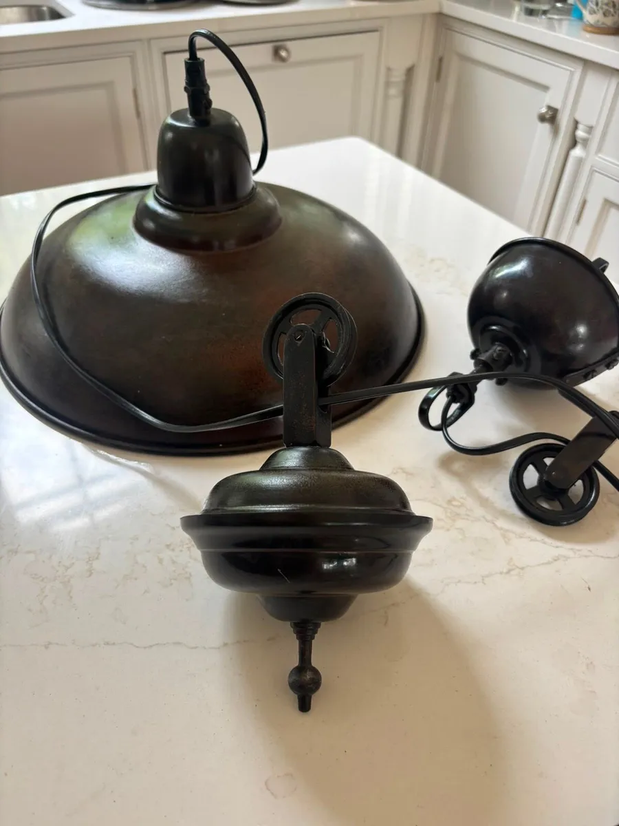 Weighted dome pendant light  x 2 - Image 3