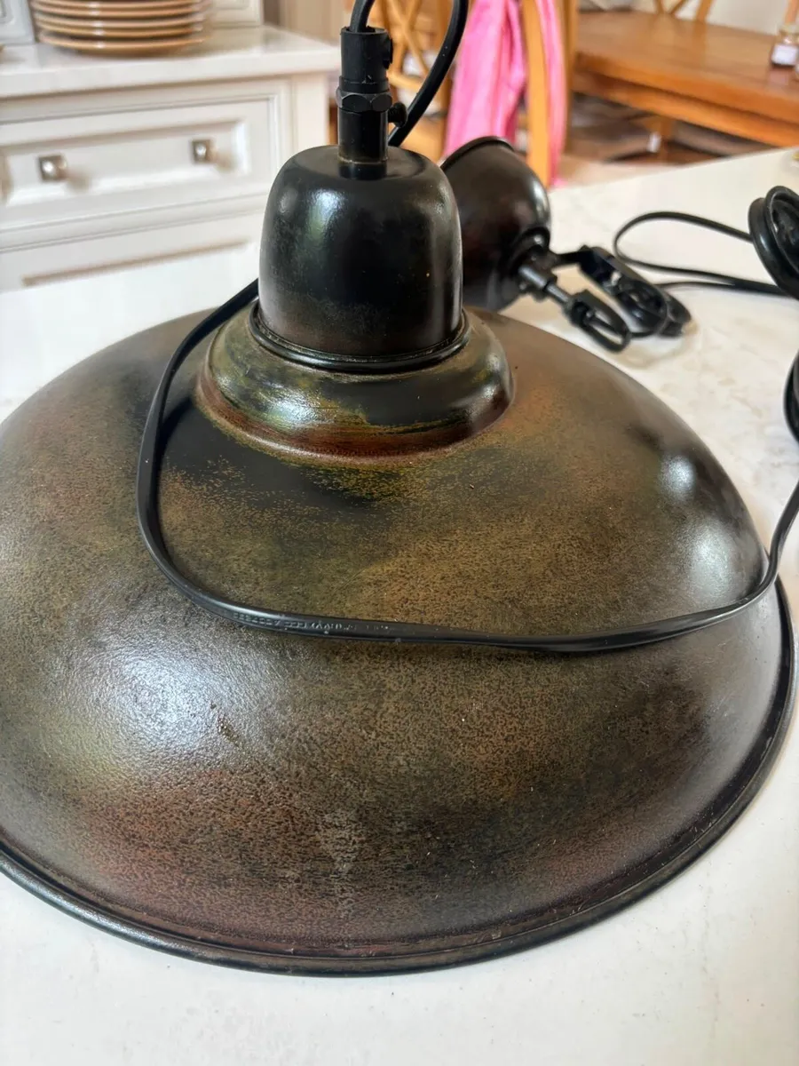 Weighted dome pendant light  x 2 - Image 4