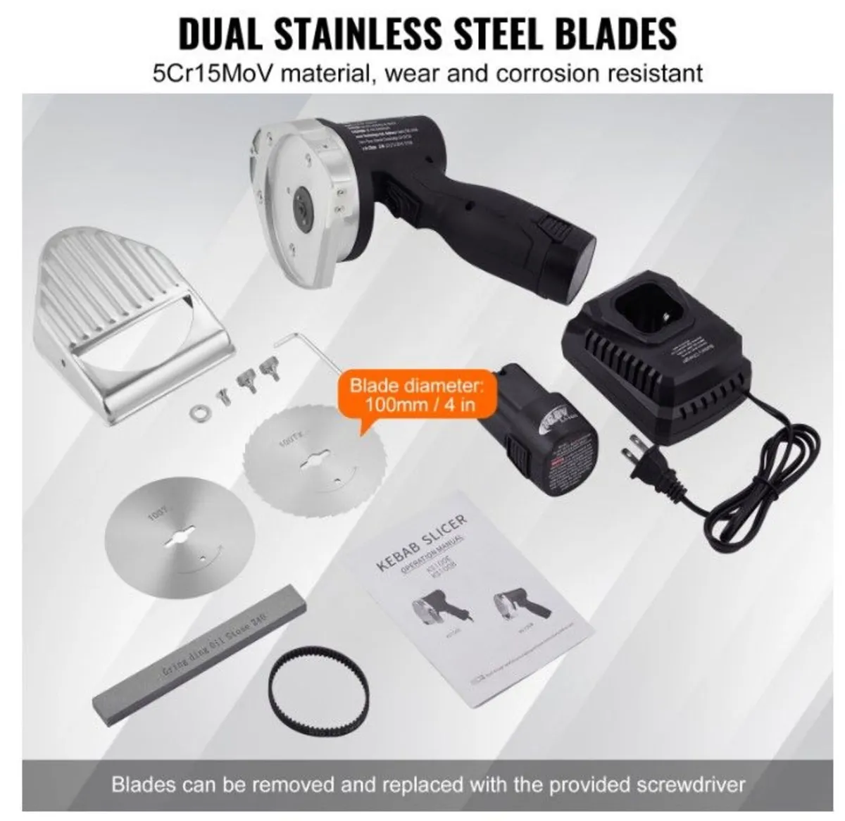 Electric Wireless Turkish BBQ Knife +2 Wavy Blades - Image 2
