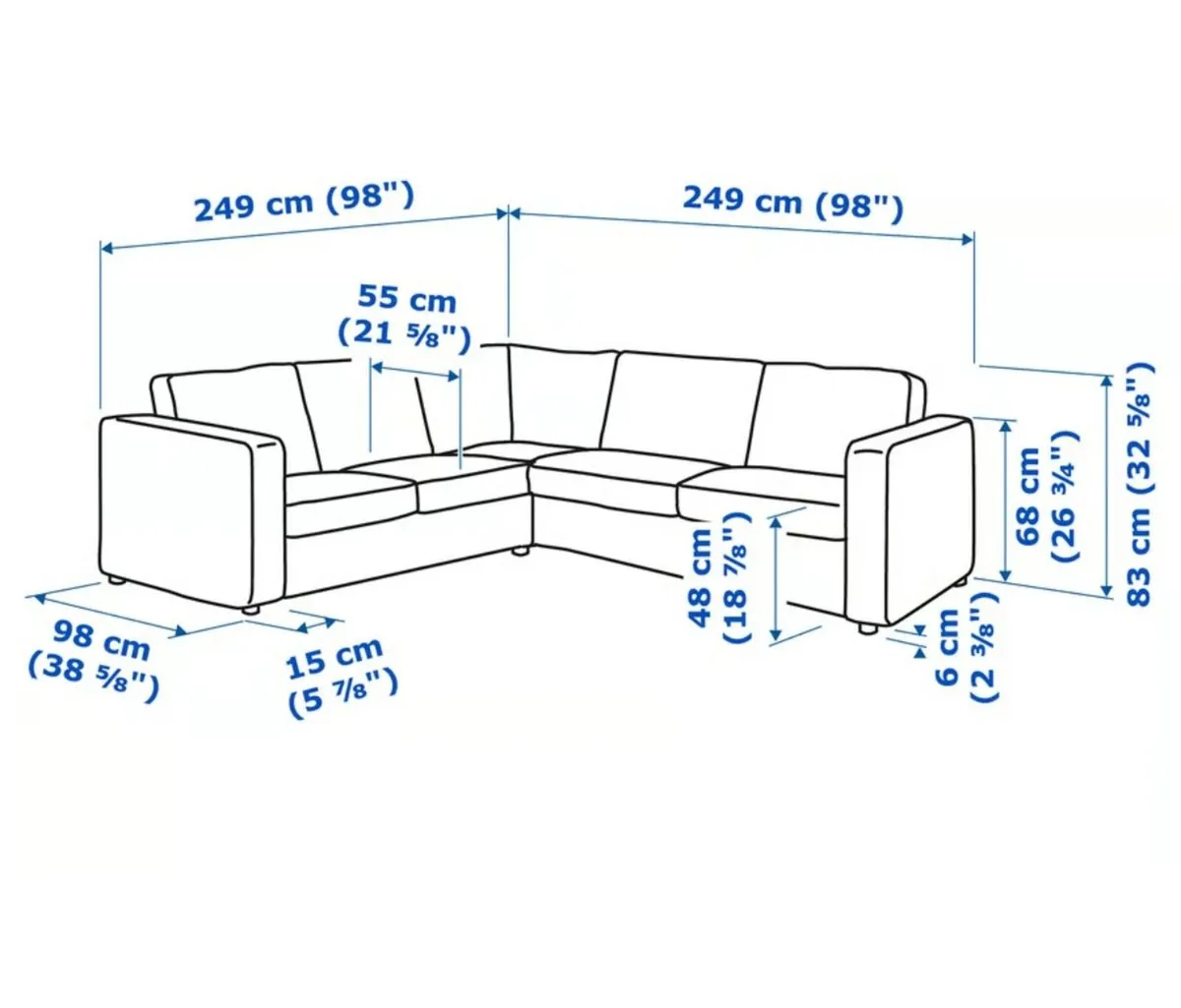 Medium Grey 4 Seater Sofa - Image 2